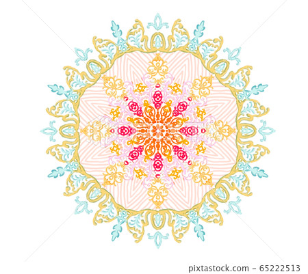 Elegant beautiful abstract paisley baroque pattern 65222513