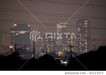 Tokyo cityscape in Japan New type pneumonia "city blockade". Behind the "fence" Shibuya etc. = 4 days (4 days, emergency declaration extension) 65223475