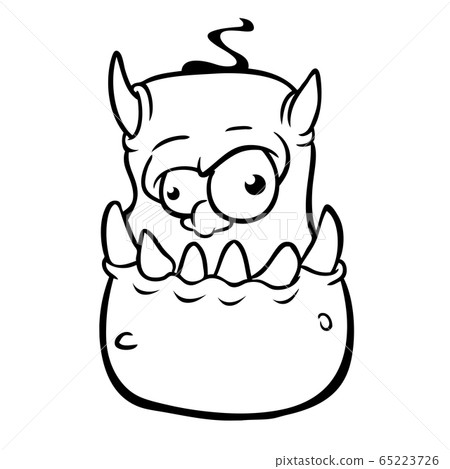 Anger Monster Coloring Angry cartoon monster character outlines.... - Stock Illustration ...
