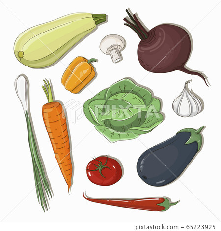 Mixed Vegetable - Vegetable Isolated Set Mixed Vegetable - Vegetable Isolated Set 65223925