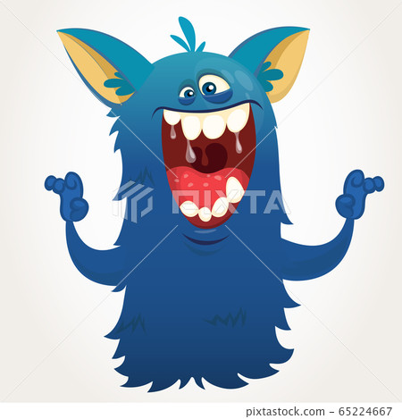 Funny cartoon monster. Vector illustration Funny cartoon monster. Vector illustration 65224667