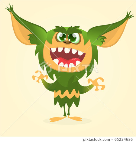 Funny cartoon monster. Vector illustration Funny cartoon monster. Vector illustration 65224686
