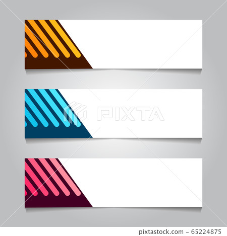 horizontal geometric corporate web banner 65224875