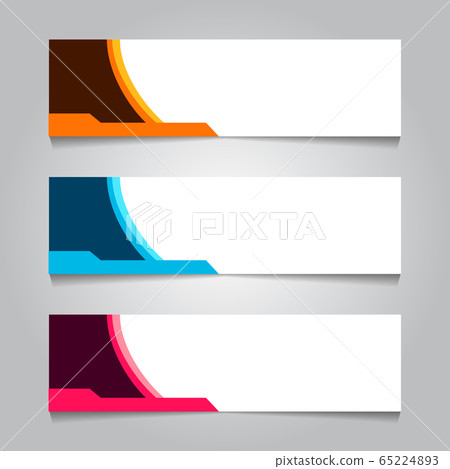 set abstract design trendy web banner template. 65224893