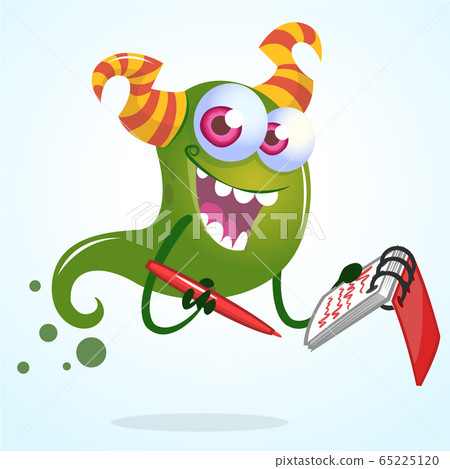 Funny cartoon monster. Vector illustration 65225120