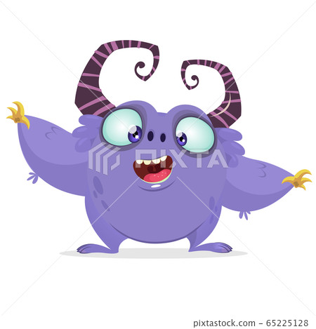 Funny cartoon monster. Vector illustration 65225128