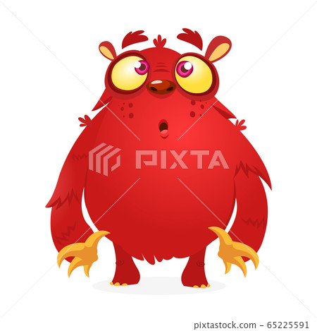 Funny cartoon monster. Vector illustration Funny cartoon monster. Vector illustration 65225591