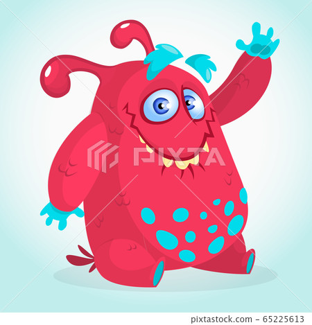 Funny cartoon monster. Vector illustration Funny cartoon monster. Vector illustration 65225613