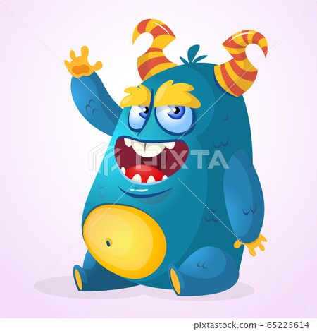 Funny cartoon monster. Vector illustration 65225614
