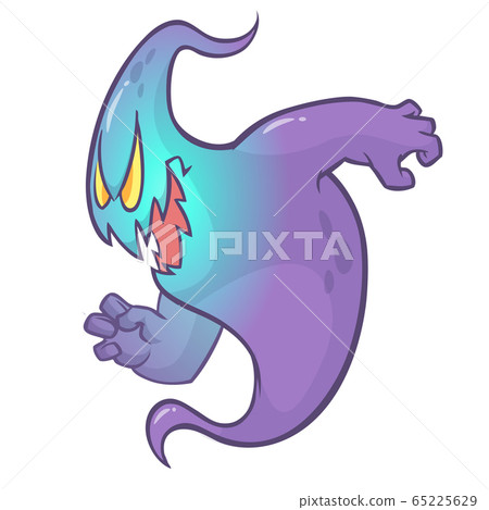 Funny cartoon monster. Vector illustration-插圖素材 [65225629] - PIXTA圖庫