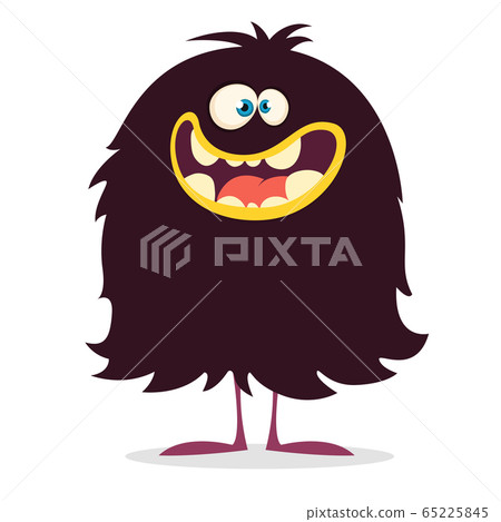 Cute cartoon monster smiling. Vector illustration Cute cartoon monster smiling. Vector illustration 65225845