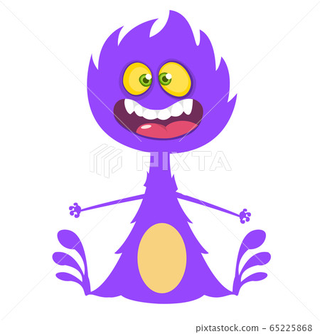 Cute cartoon monster. Vector illustration. Halloween design Cute cartoon monster. Vector illustration. Halloween design 65225868