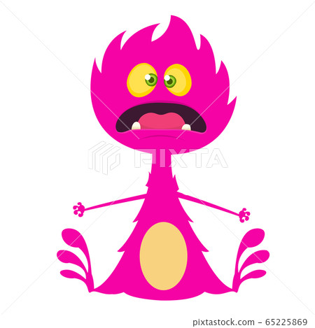 Cute cartoon monster. Vector illustration. Halloween design Cute cartoon monster. Vector illustration. Halloween design 65225869