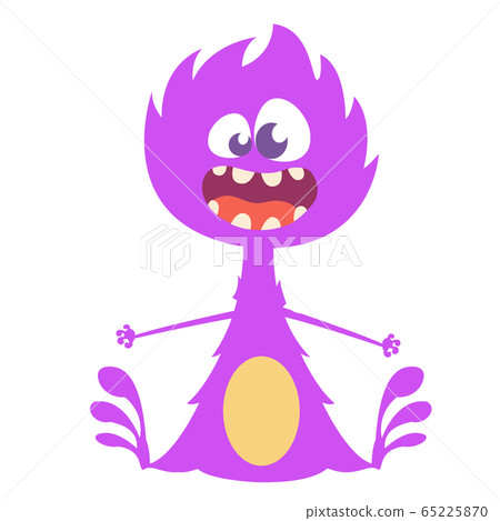 Cute cartoon monster. Vector illustration. Halloween design 65225870