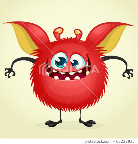 Funny cartoon monster. Vector illustration. Halloween design 65225933
