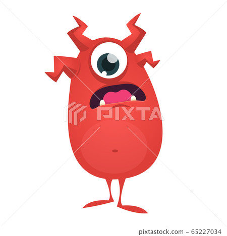Funny cartoon monster. Vector illustration Funny cartoon monster. Vector illustration 65227034