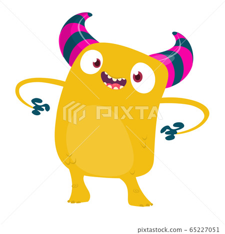 Funny cartoon monster. Vector illustration Funny cartoon monster. Vector illustration 65227051