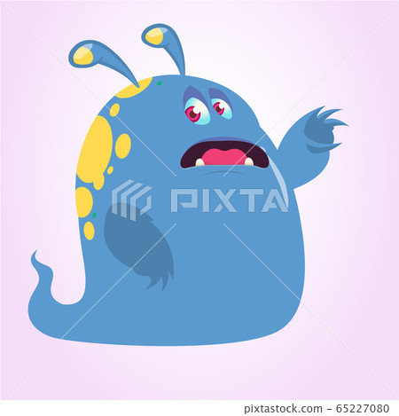 Funny cartoon monster. Vector illustration 65227080