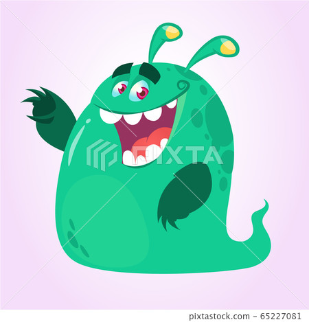 Funny cartoon monster. Vector illustration 65227081