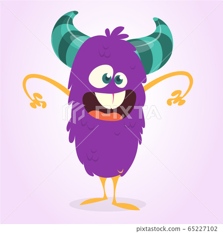 Funny cartoon monster. Vector illustration Funny cartoon monster. Vector illustration 65227102