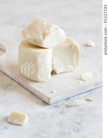 South Italian cheese cacioricotta on white table 65227193