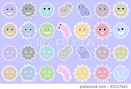 Virus set with white border 65227681