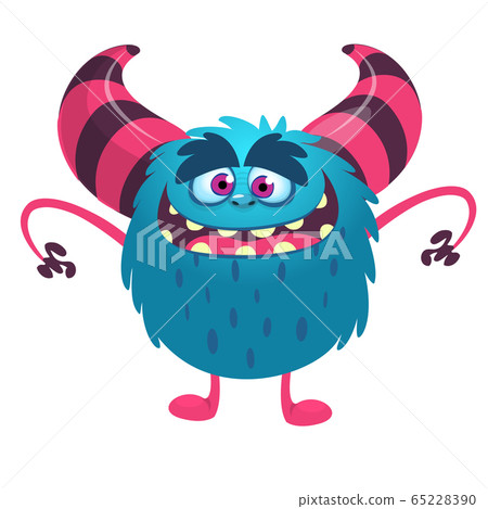 Funny cartoon monster. Vector illustration Funny cartoon monster. Vector illustration 65228390