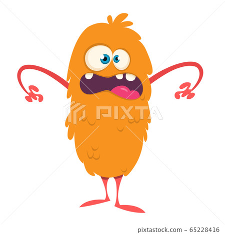 Funny cartoon monster. Vector illustration 65228416