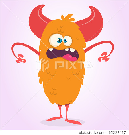 Funny cartoon monster. Vector illustration Funny cartoon monster. Vector illustration 65228417