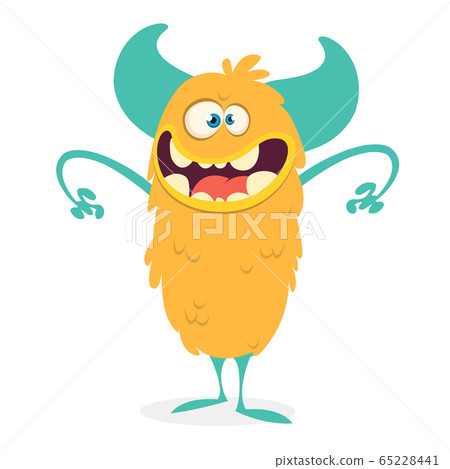 Funny cartoon monster. Vector illustration Funny cartoon monster. Vector illustration 65228441