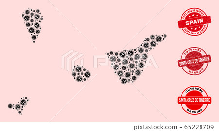 Virus Collage of Mosaic Santa Cruz De Tenerife Province Map and Grunge Seals Virus Collage of Mosaic Santa Cruz De Tenerife Province Map and Grunge Seals 65228709