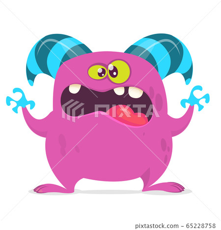 Funny cartoon monster. Vector illustration Funny cartoon monster. Vector illustration 65228758
