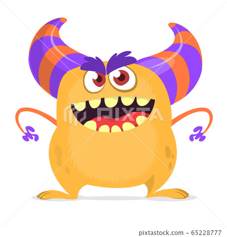Funny cartoon monster. Vector illustration 65228777