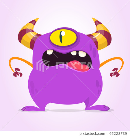 Funny cartoon monster. Vector illustration Funny cartoon monster. Vector illustration 65228789