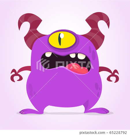 Funny cartoon monster. Vector illustration 65228792