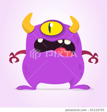 Funny cartoon monster. Vector illustration 65228793