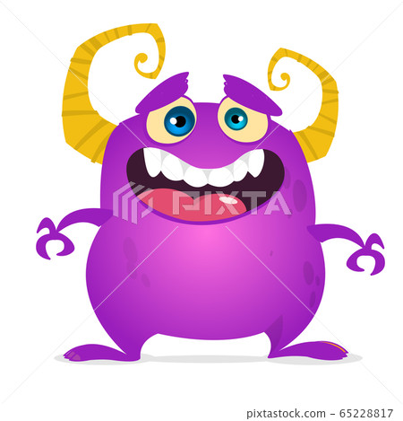 Funny cartoon monster. Vector illustration Funny cartoon monster. Vector illustration 65228817