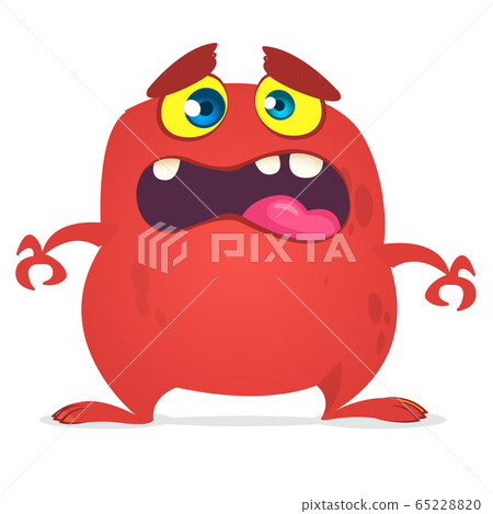 Funny cartoon monster. Vector illustration Funny cartoon monster. Vector illustration 65228820