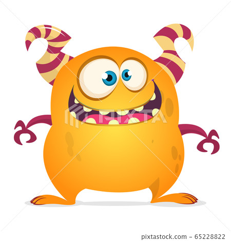 Funny cartoon monster creature. Vector monster Funny cartoon monster creature. Vector monster 65228822