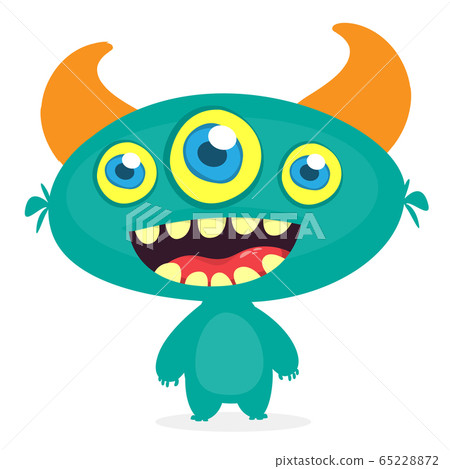 Funny cartoon monster. Vector illustration Funny cartoon monster. Vector illustration 65228872