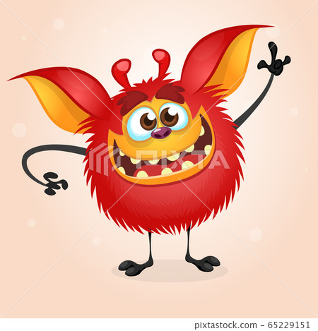 Funny cartoon monster. Vector illustration  65229151