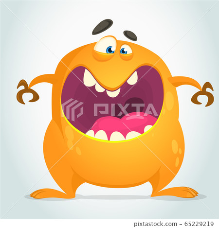 Funny cartoon monster. Vector illustration  65229219