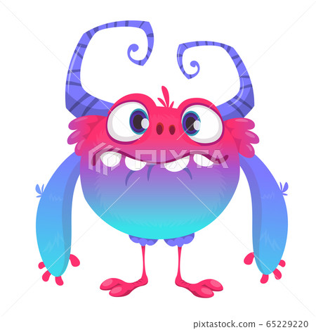 Funny cartoon monster. Vector illustration  65229220
