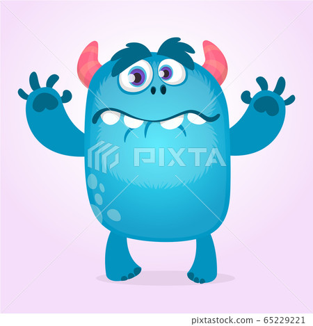 Funny cartoon monster. Vector illustration  65229221