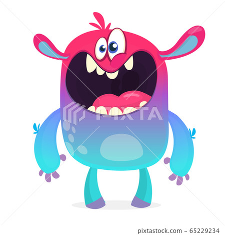 Funny cartoon monster. Vector illustration Funny cartoon monster. Vector illustration 65229234