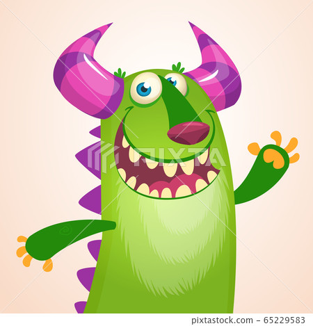 Funny cartoon monster. Vector illustration Funny cartoon monster. Vector illustration 65229583