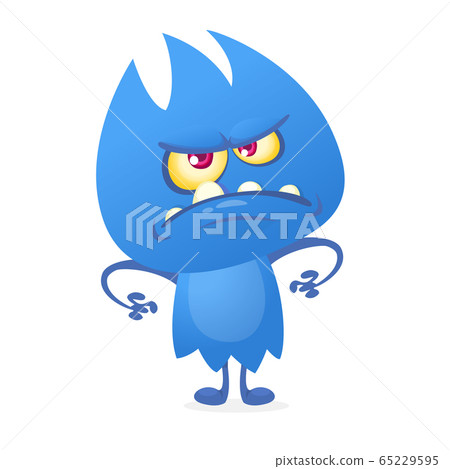 Funny cartoon monster. Vector illustration Funny cartoon monster. Vector illustration 65229595