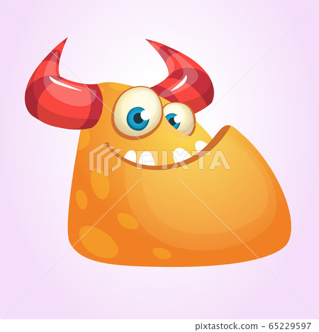 Funny cartoon monster. Vector illustration Funny cartoon monster. Vector illustration 65229597