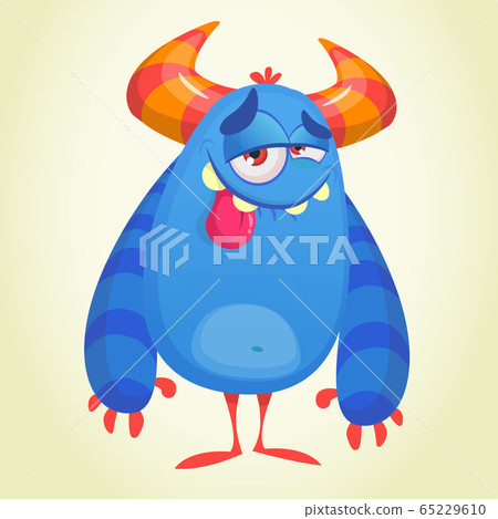 Funny cartoon monster. Vector illustration Funny cartoon monster. Vector illustration 65229610