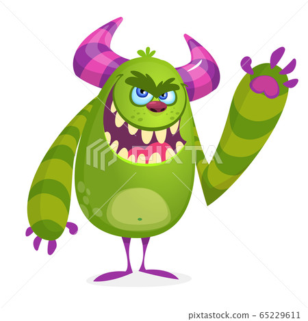Funny cartoon monster. Vector illustration Funny cartoon monster. Vector illustration 65229611